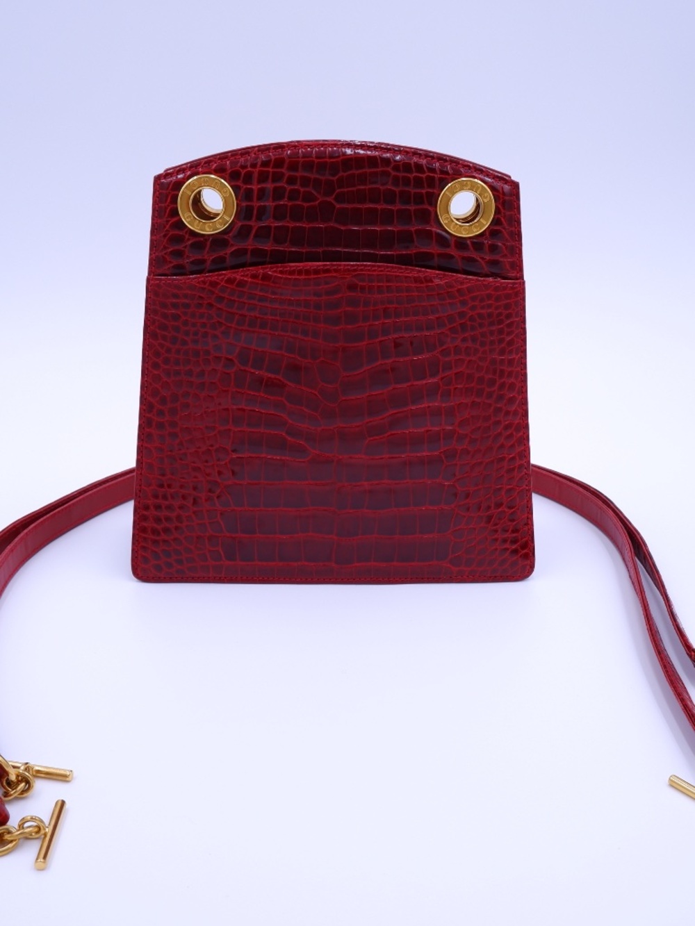 Gucci Burgundy Alligator Crossbody — 80's - Picture 5 of 13